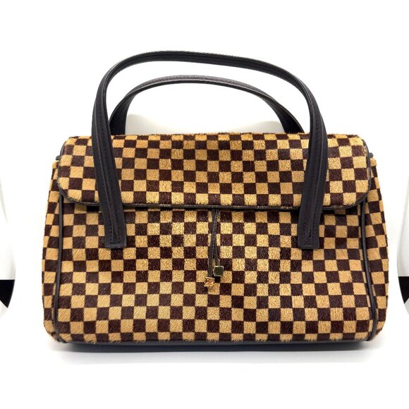 Vintage Limited Edition Louis Vuitton Damier Sauvage Lionne Pony Hair Handbag - Picture 1 of 12